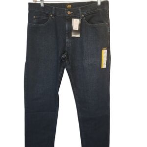 NWT Lee Men's Blue Regular Fit Straight Leg Jeans Size 36x30